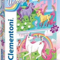 Clementoni PUZZEL 2X20 EENHOORN -Exporteren puzzels winkel 550x712