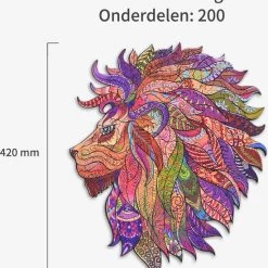 ACROPAQ Houten Puzzel Leeuw - 200 Stukjes, A3 Formaat 420 X 297 Mm, Puzzel Voor Kinderen En Volwassenen 10 ACROPAQ Houten Puzzel Leeuw - 200 Stukjes, A3 Formaat 420 X 297 Mm, Puzzel Voor Kinderen En Volwassenen -Exporteren puzzels winkel 550x722