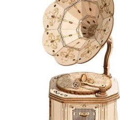 Houten 3D Puzzel Voor Volwassenen | Grammofoon | Vrije Tijd | Robotime | Model Bouwpakket | By You-Home.nl