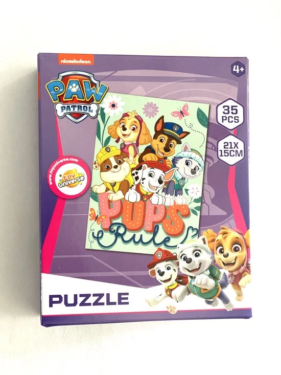 Toy Universe - Paw Patrol Puzzel 35 Stukjes - 21x15cm 1 Toy Universe - Paw Patrol Puzzel 35 Stukjes - 21x15cm