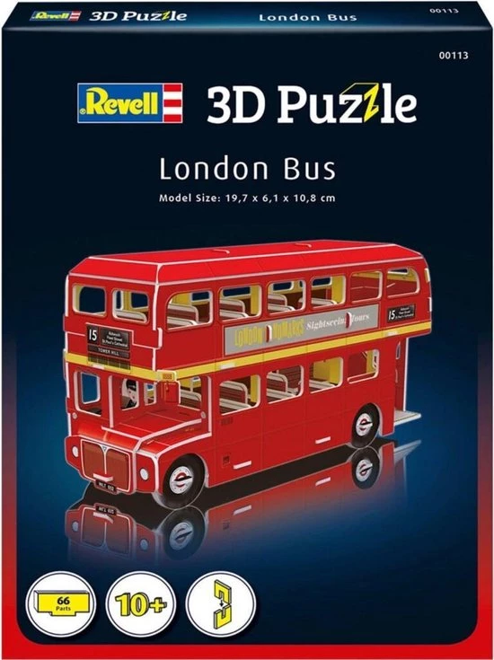 Revell London Bus 3D-puzzel 66 Stuk(s) Voertuigen 2 Revell London Bus 3D-puzzel 66 Stuk(s) Voertuigen - Afbeelding 2