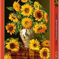 Castorland Sunflowers In A Peacock Vase - 1000 Stukjes