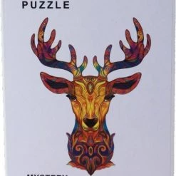 Winsa Souvenirs Houten Puzzel Volwassenen | Hert Dierenpuzzel | Dieren Vorm Puzzelstukjes | A3 | Puzzels | MYSTERY DEER #041