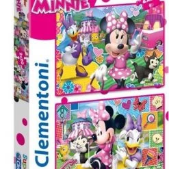 Clementoni - Superkleur Puzzels - Disney Minnie Happly Helpers - 2x20 Stukjes -Exporteren puzzels winkel 550x777 1