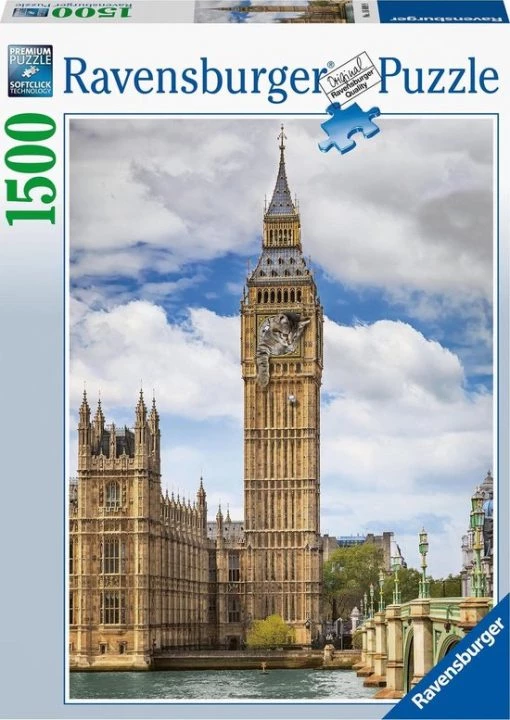 Ravensburger Puzzel Grappige Kat Op De Big Ben - Legpuzzel - 1500 Stukjes -Exporteren puzzels winkel 550x777 8